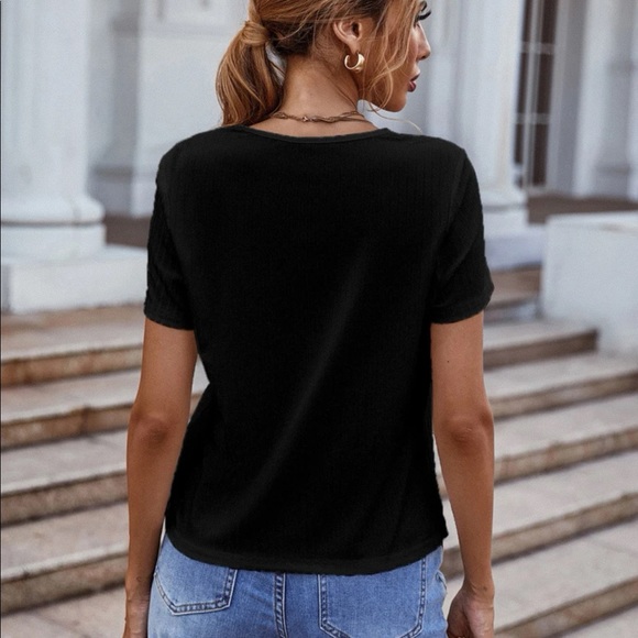 Plunging Neck Tee - Picture 2 of 3